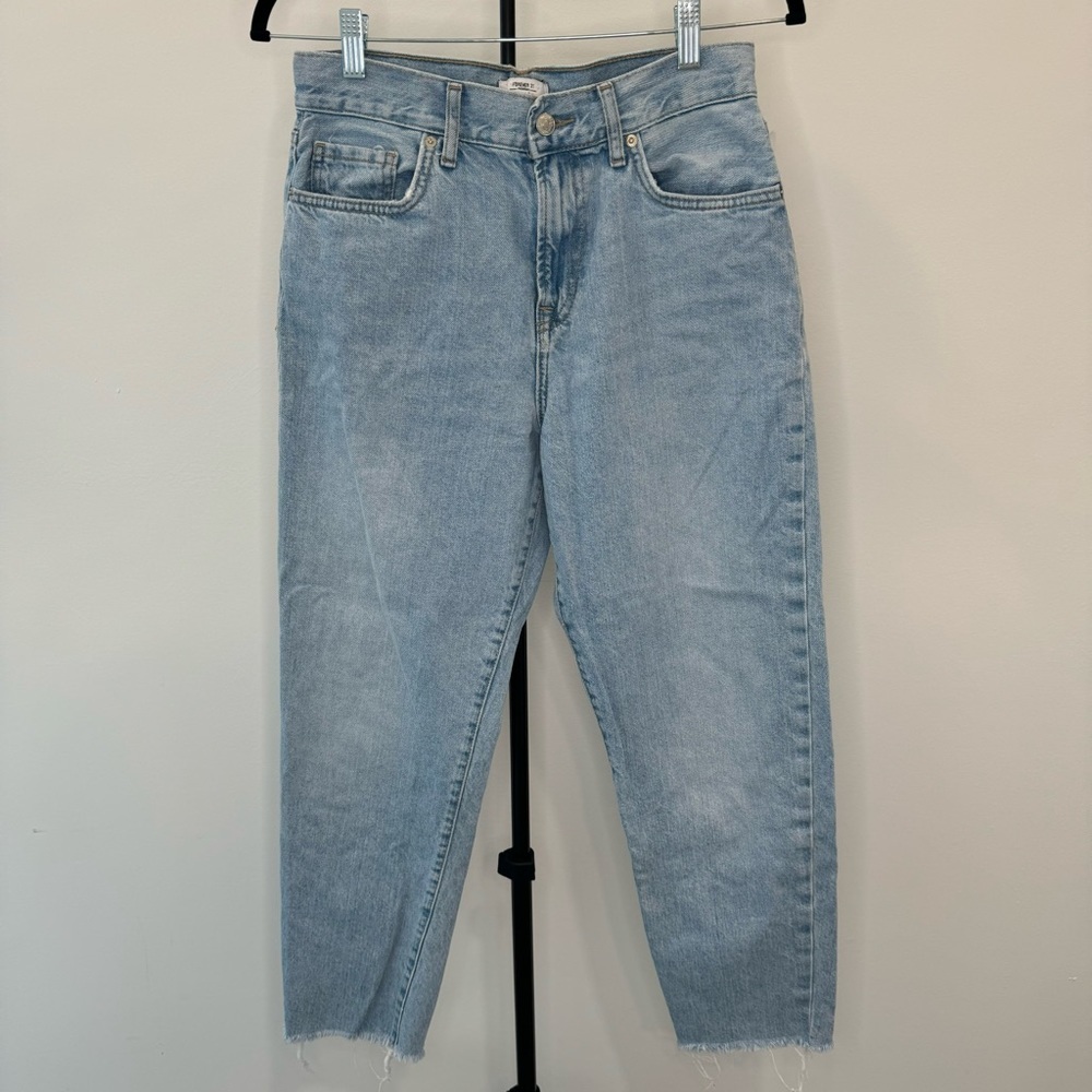 F21 | Premium Denim Jeans with Frayed Bottoms | Light Blue | Size 28​